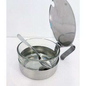 Carlo Giannini Stainless Sugar Bowl With Spoon